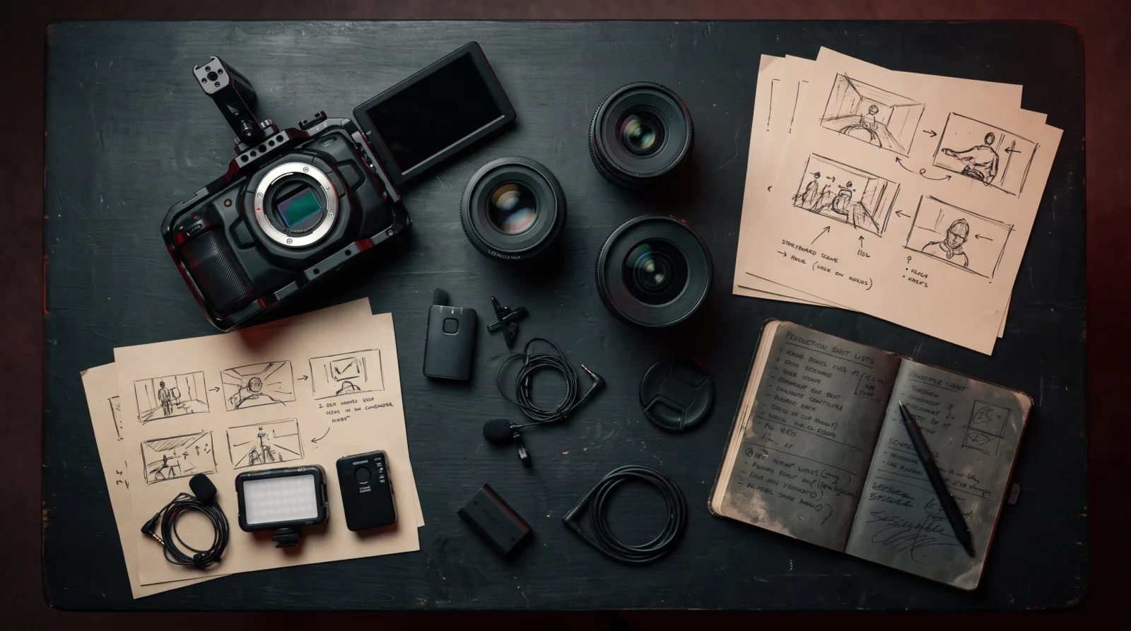 Filmequipment für eine Imagefilm-Produktion
