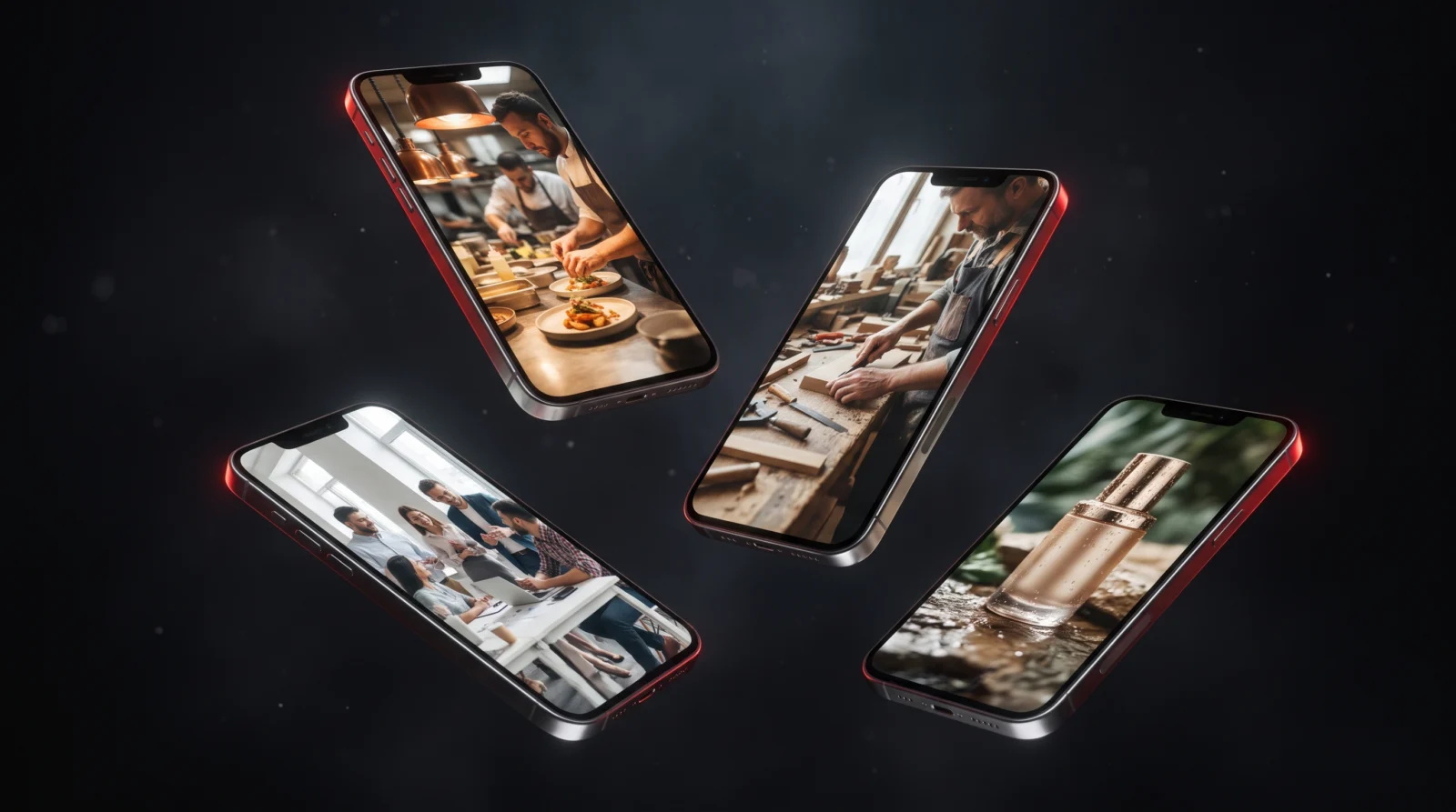 Kurzvideos auf mehreren Smartphones