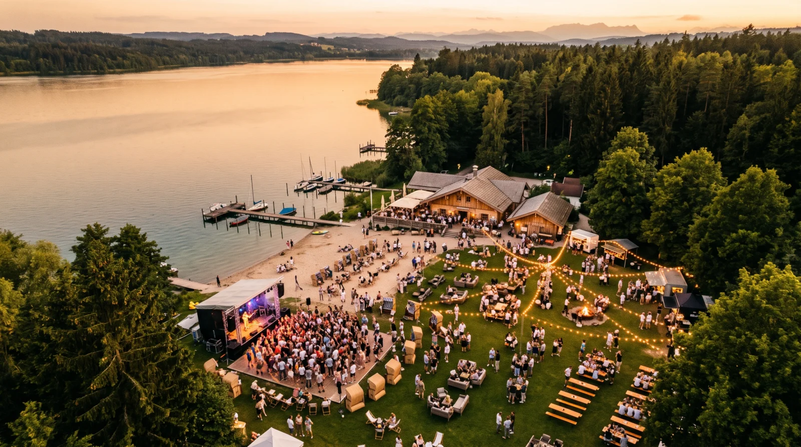 Luftaufnahmen geben Outdoor-Events eine ganz neue Perspektive.